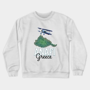 Anafi Greece Travel poster map Crewneck Sweatshirt